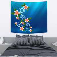 Turtle Polynesian Plumeria Tapestry - Polynesian Pride