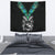 New Zealand Maori Moko Tapestry Paua Shell Wall Tapestry Medium 80" x 68" Black - Polynesian Pride