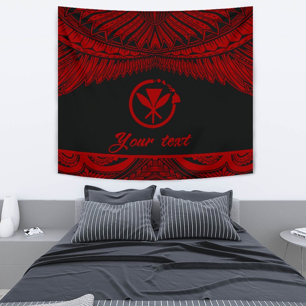 Hawaii Polynesian Custom Personalised Tapestry - Hawaii Pride Red Version - Polynesian Pride