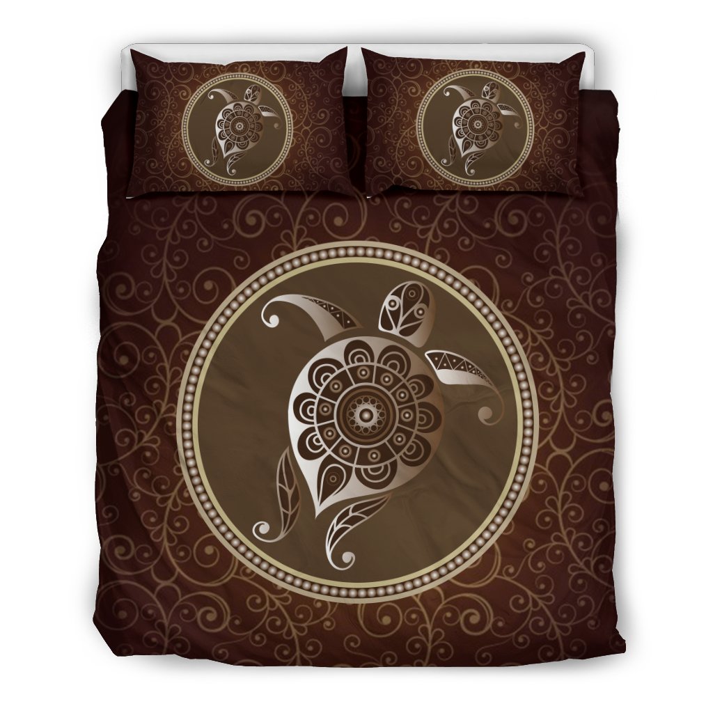 Hawaiian Duvet Cover Set - Sea Turtle Pattern - Polynesian Pride