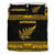 Aotearoa New Zealand Maori Bedding Set Silver Fern - Yellow Black - Polynesian Pride