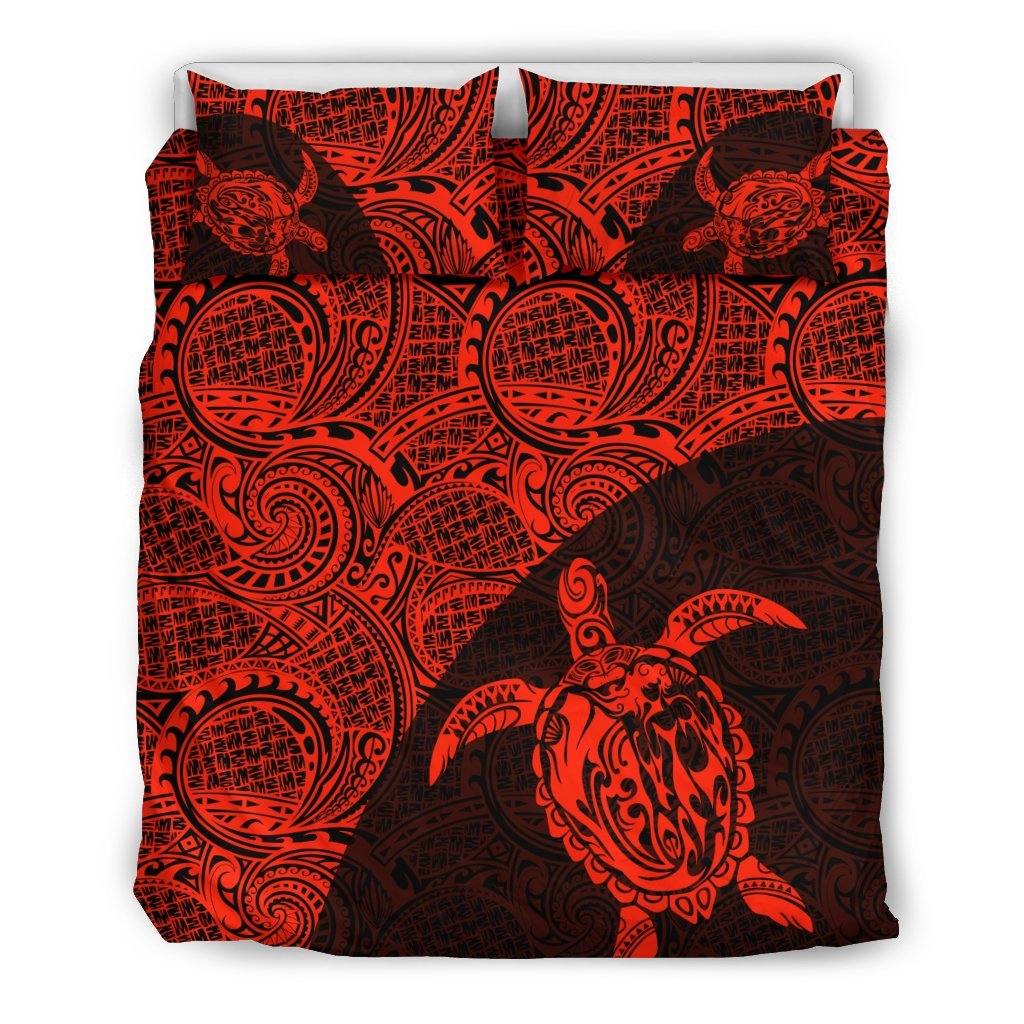 Turtle Mermaid Polynesian Duvet Cover Set 01 TH90 Black - Polynesian Pride
