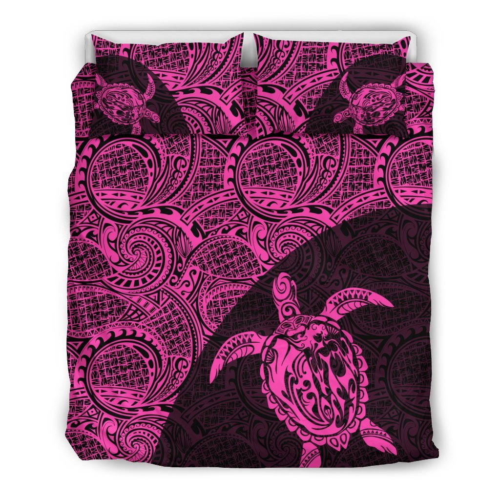 Turtle Mermaid Polynesian Duvet Cover Set 02 TH90 Black - Polynesian Pride