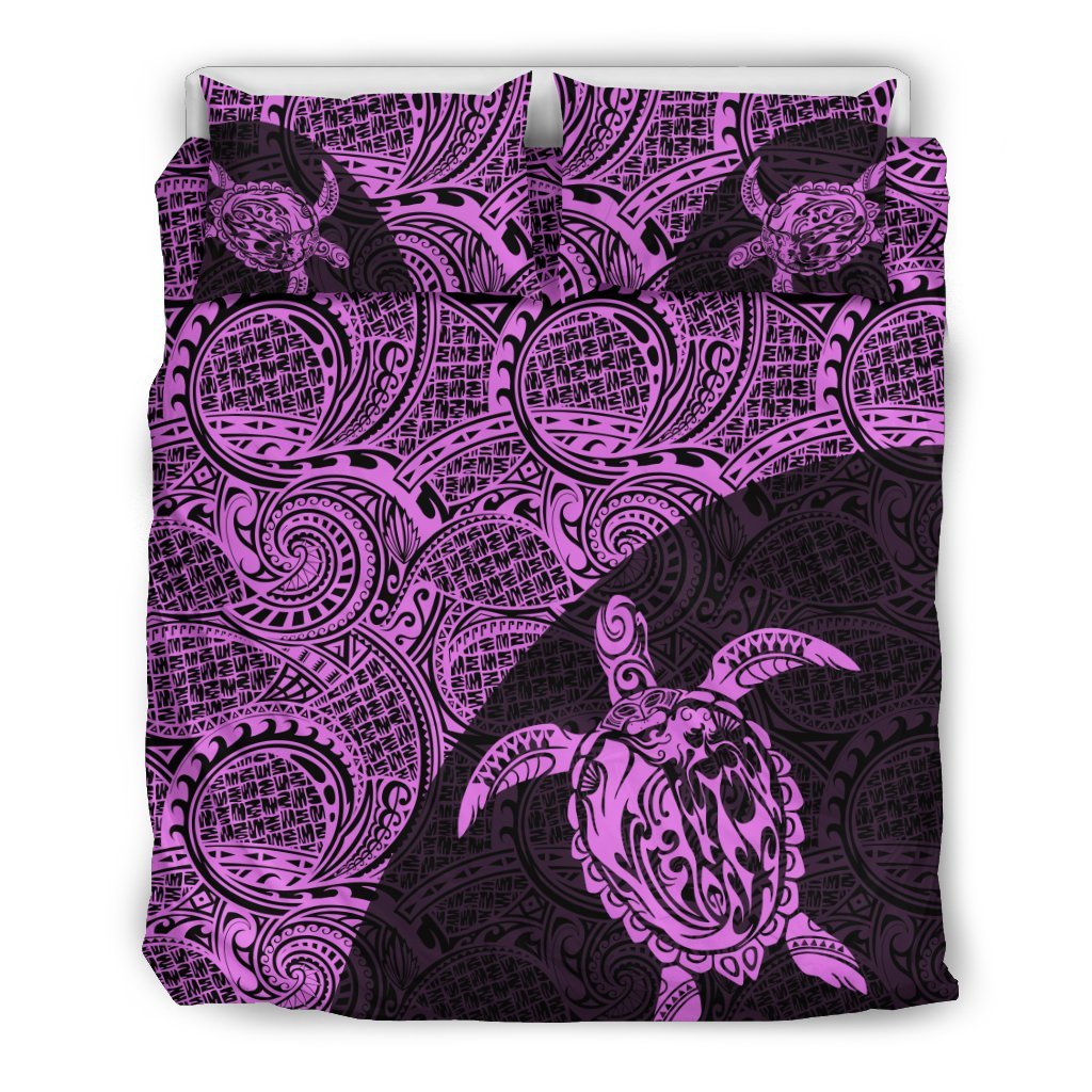 Turtle Mermaid Polynesian Duvet Cover Set 05 TH90 Black - Polynesian Pride