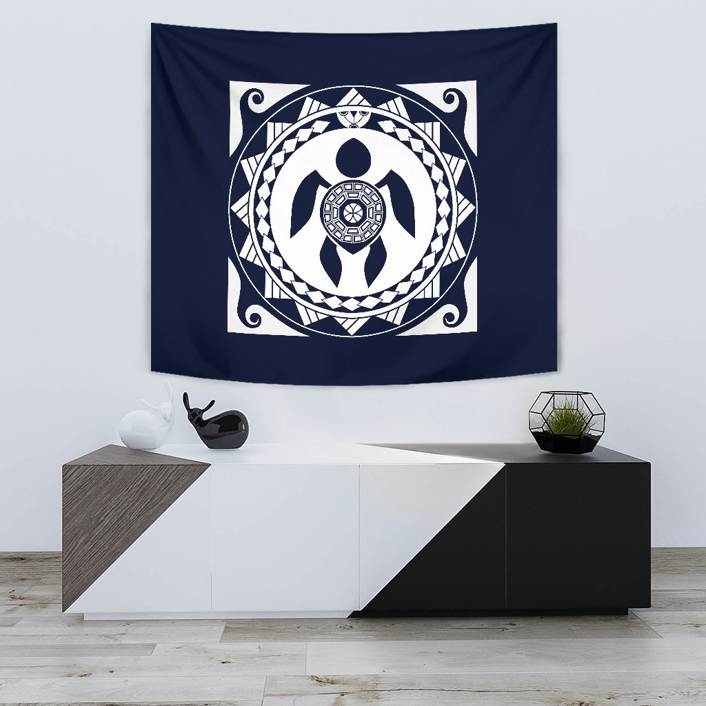 Turtle Polynesian Circle Tapestry - Polynesian Pride