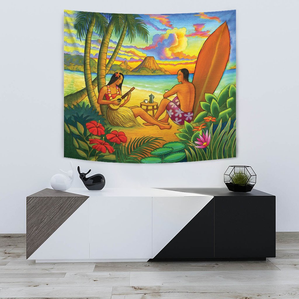 Sing A Song On A Beach Tapestry - Polynesian Pride