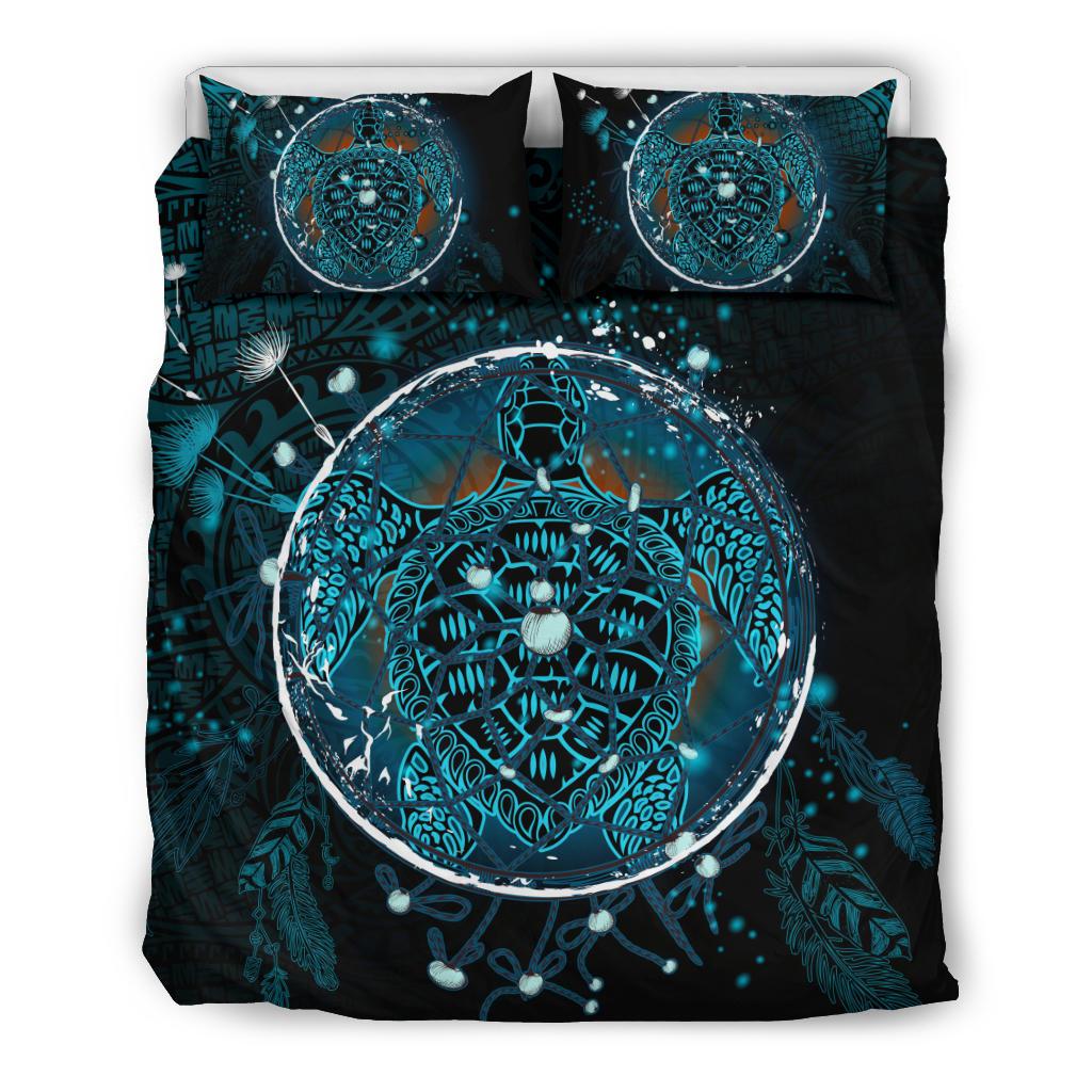 Polynesian Turtle Dreamcatcher Bedding Set Blue - Polynesian Pride