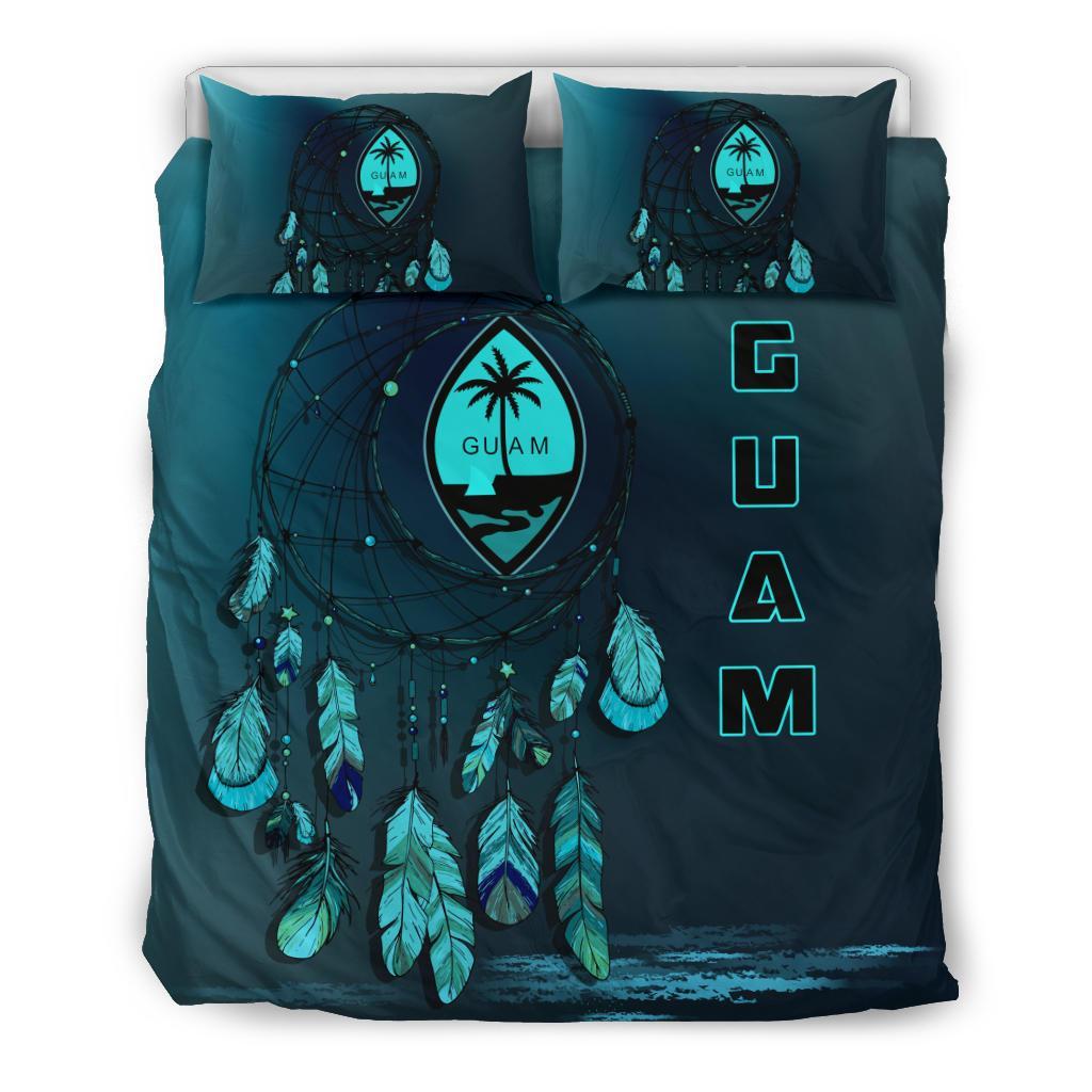 Guam Duvet Cover Set - Guam Coat Of Arms Dreamcatcher Blue A02 - Polynesian Pride