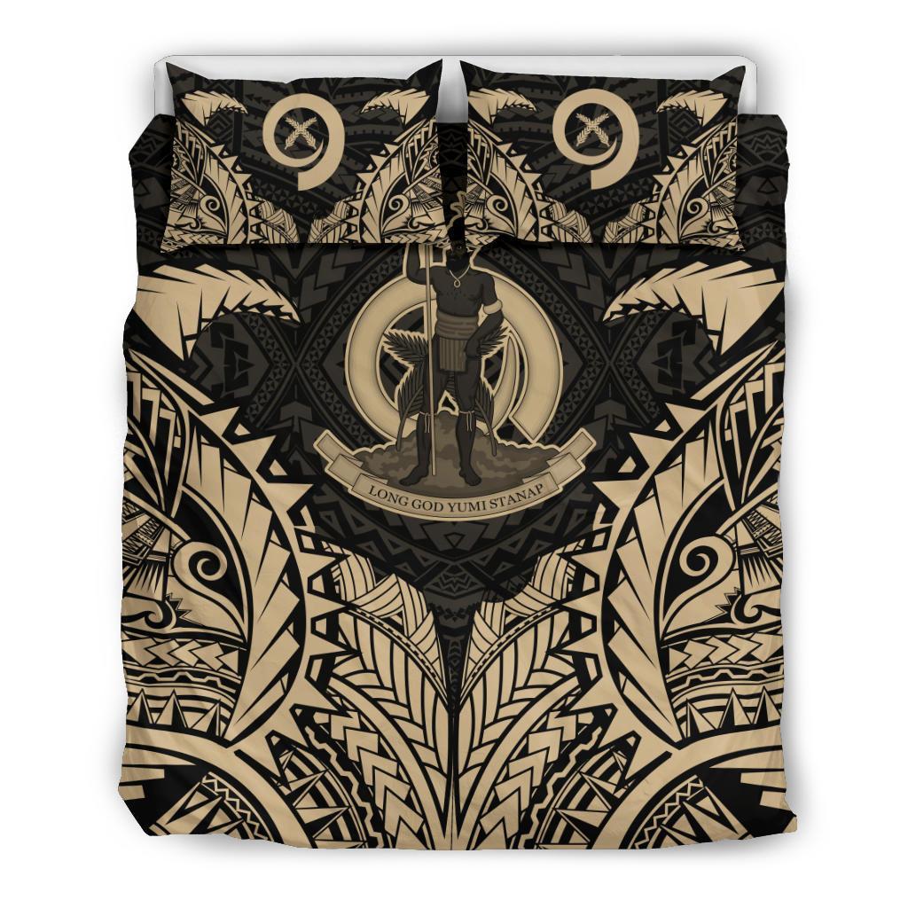 Vanuatu Duvet Cover Set - Vanuatu Coat Of Arms Premium - Polynesian Pride