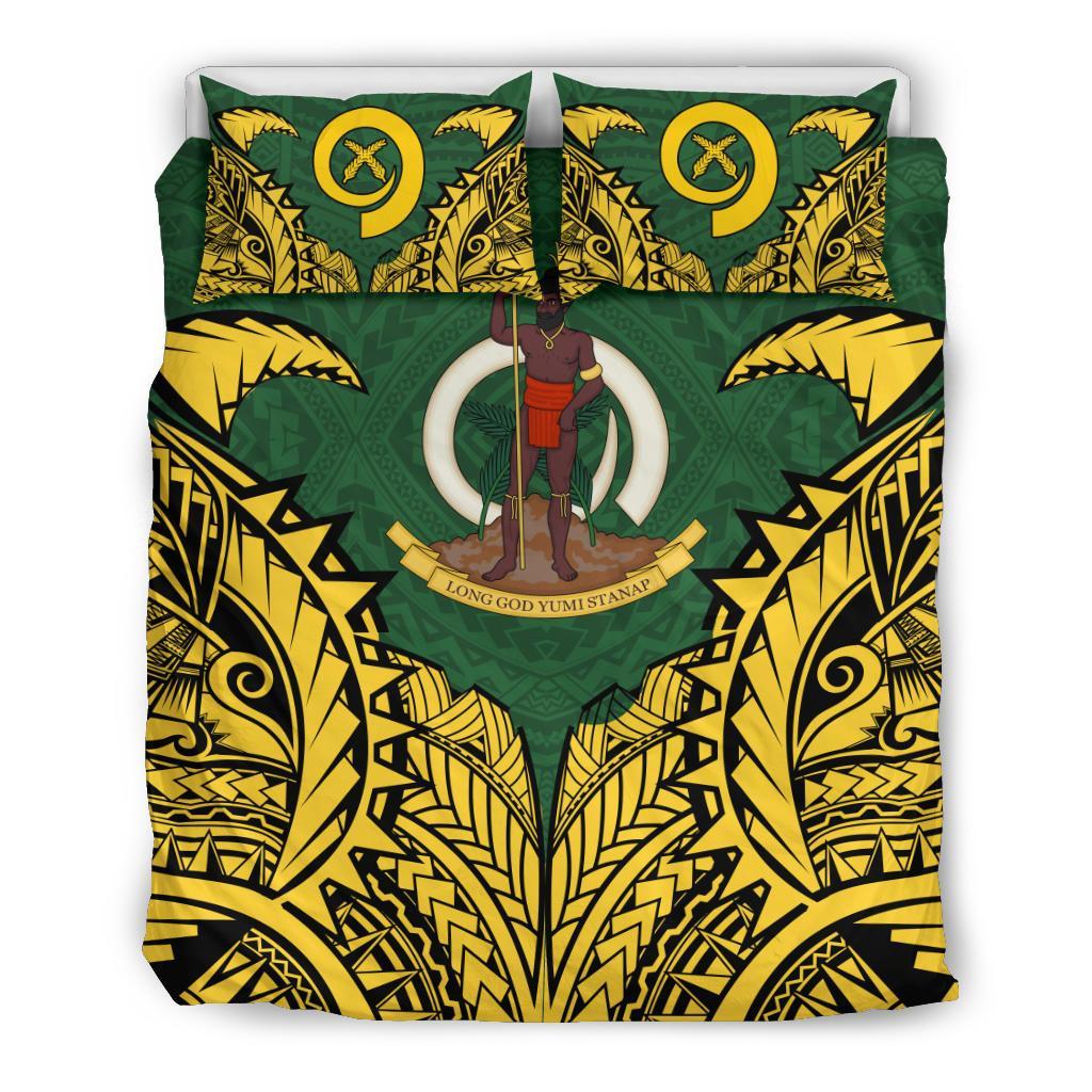 Vanuatu Duvet Cover Set - Vanuatu Coat Of Arms Premium - Polynesian Pride