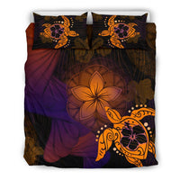 Hawaii Duvet Cover Set - Turtle With Flowers - Polynesian Pride