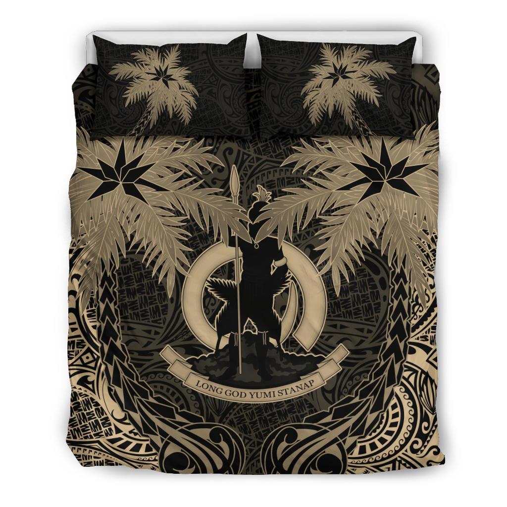 Vanuatu Duvet Cover Set - Vanuatu Coat Of Arms Coconut (Duvet Cover) - Polynesian Pride