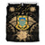 Tuvalu Duvet Cover Set - Tuvalu Coat Of Arms & Gold Hibiscus - Polynesian Pride