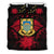 Tuvalu Duvet Cover Set - Tuvalu Coat Of Arms & Red Hibiscus - Polynesian Pride