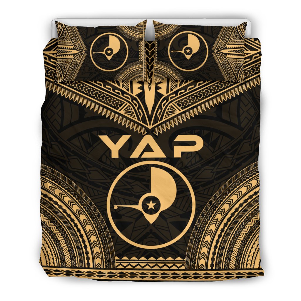 Yap Polynesian Chief Duvet Cover Set - Gold Version Gold - Polynesian Pride