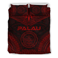 Palau Polynesian Chief Duvet Cover Set - Red Version Red - Polynesian Pride