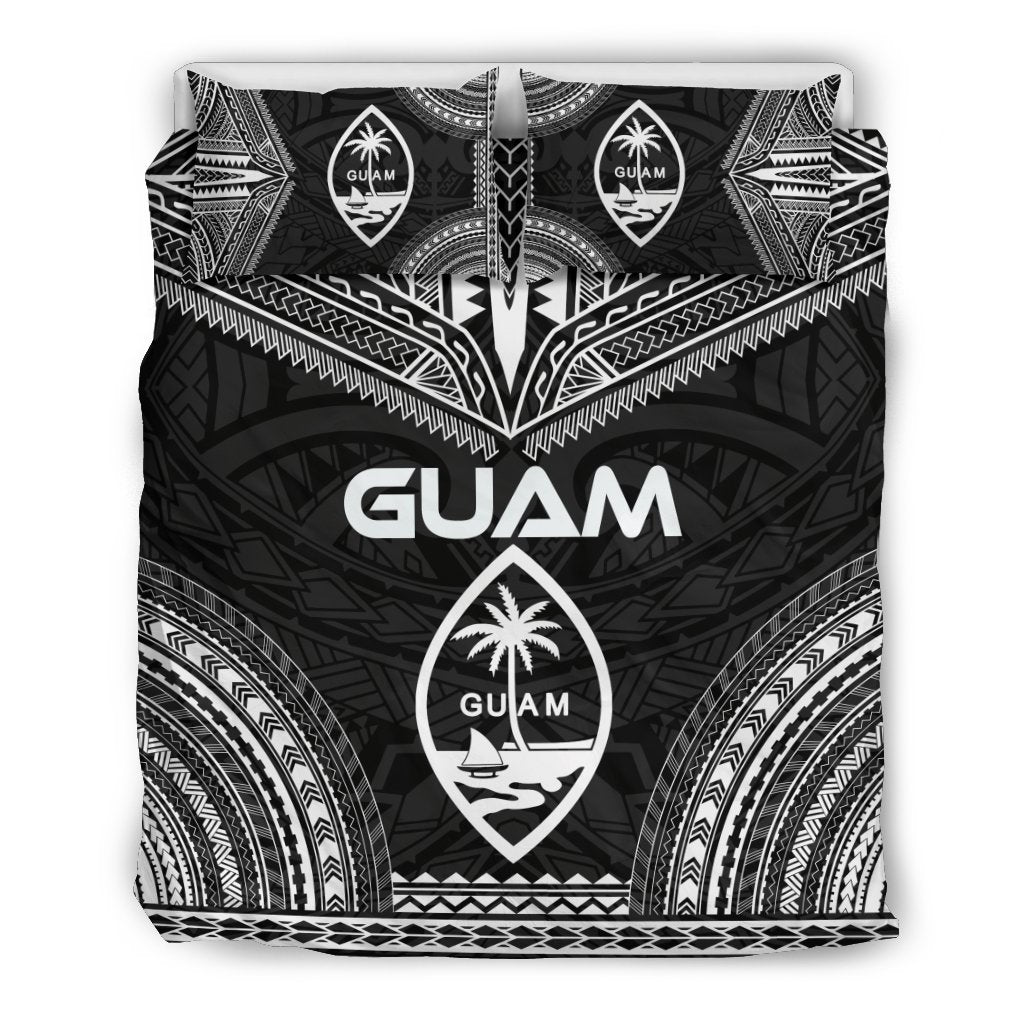 Guam Polynesian Chief Duvet Cover Set - Black Version Black - Polynesian Pride