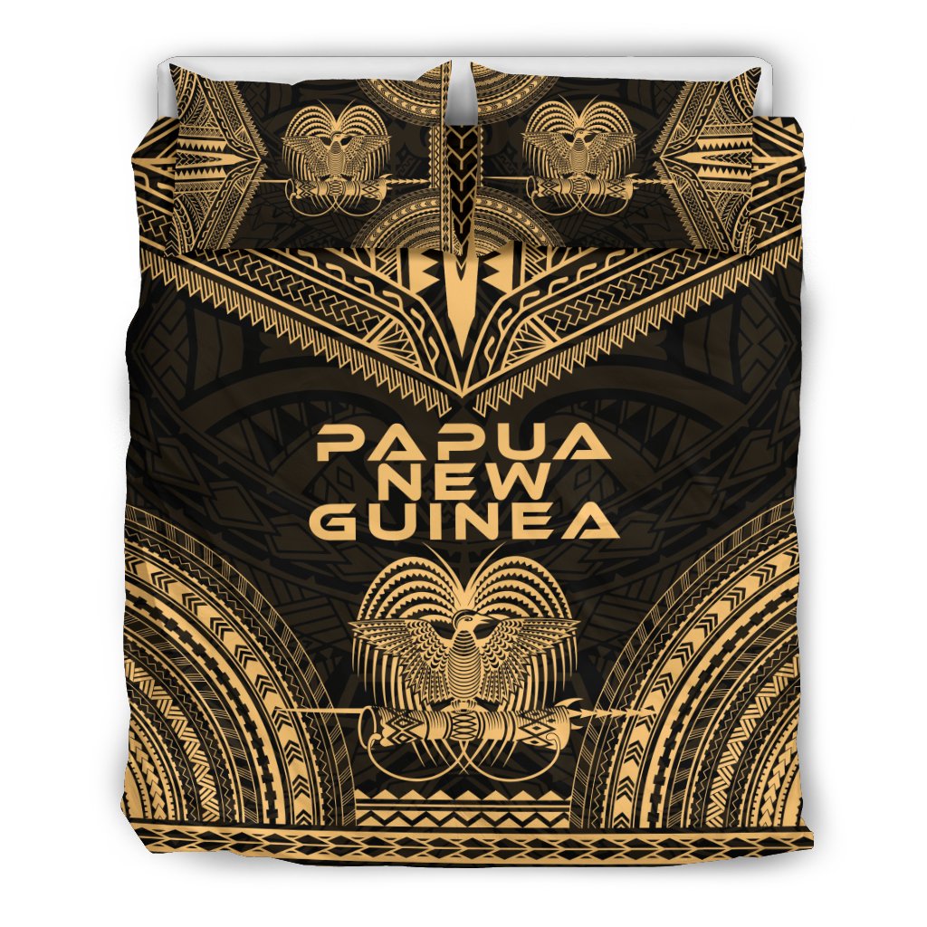 Papua New Guinea Polynesian Chief Duvet Cover Set - Gold Version Gold - Polynesian Pride