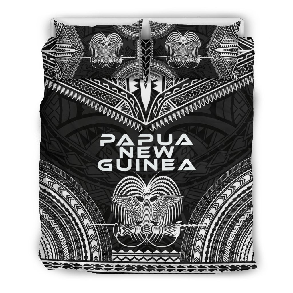 Papua New Guinea Polynesian Chief Duvet Cover Set - Black Version Black - Polynesian Pride