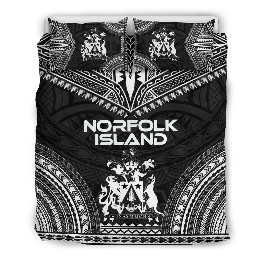 Norfolk Island Polynesian Chief Duvet Cover Set - Black Version Black - Polynesian Pride