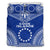 Cook Islands Flag Polynesian Chief Duvet Cover Set Blue - Polynesian Pride