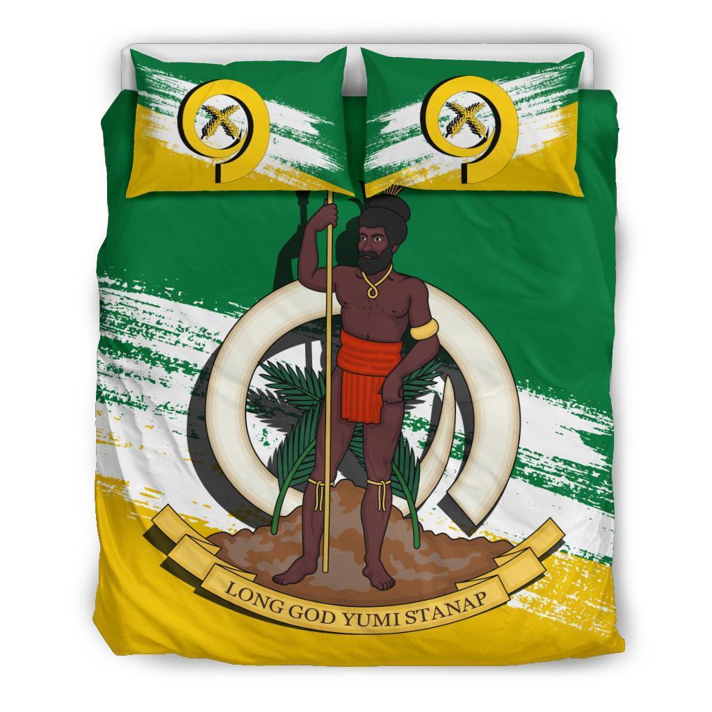 Vanuatu Duvet Cover Set - Vanuatu Coat Of Arms Premium - Polynesian Pride
