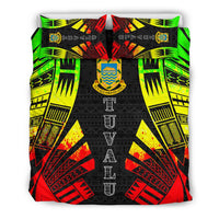 Tuvalu Duvet Cover Set - Polynesian Tattoo Reggae - Polynesian Pride