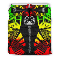 Marquesas Islands Duvet Cover Set - Polynesian Tattoo Reggae - Polynesian Pride