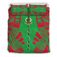 Vanuatu Duvet Cover Set - Polynesian Tattoo Flag - Polynesian Pride