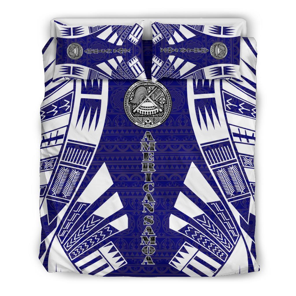 American Samoa Duvet Cover Set - Polynesian Tattoo Flag - Polynesian Pride