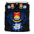 Kiribati Duvet Cover Set - Kiribati Coat Of Arms & Dark Blue Hibiscus Blue - Polynesian Pride