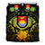 Kiribati Duvet Cover Set - Kiribati Coat Of Arms & Reggae Hibiscus - Polynesian Pride