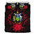 Solomon Island Duvet Cover Set - Solomon Island Coat Of Arms & Red Hibiscus - Polynesian Pride