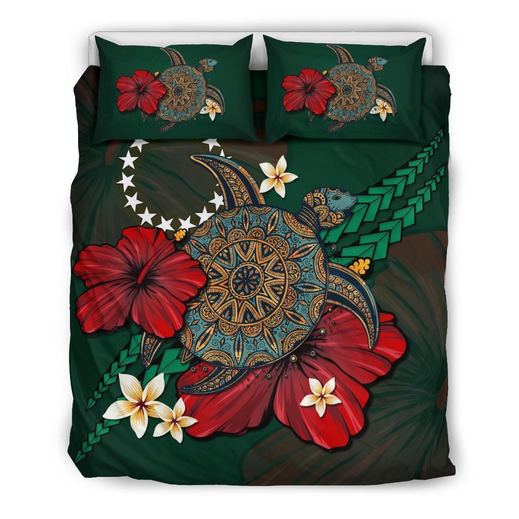 Cook Islands Bedding Set - Green Turtle Tribal Green - Polynesian Pride