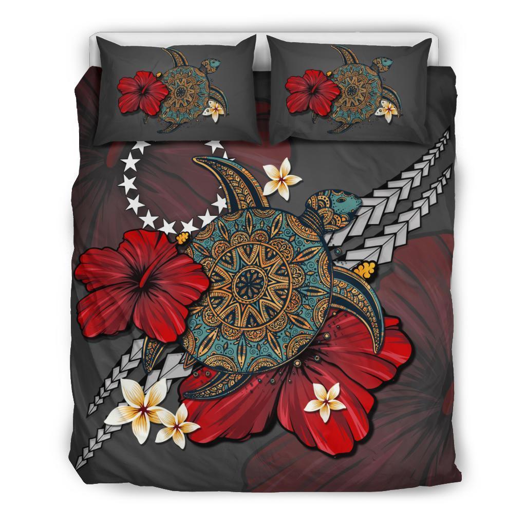 Cook Islands Bedding Set - Gray Turtle Tribal Gray - Polynesian Pride