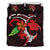 Hawaiian Hibiscus And Plumeria Flower Polynesian Bedding Set Red - Polynesian Pride