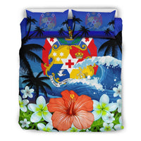 Tonga Bedding Set Coat Of Arms Hibiscus - Polynesian Pride