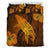 Hawaiian Map Whale Swim Hibiscus Polynesian Bedding Set - Orange Orange - Polynesian Pride