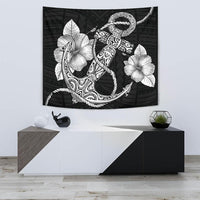 Anchor White Poly Tribal Tapestry - Polynesian Pride
