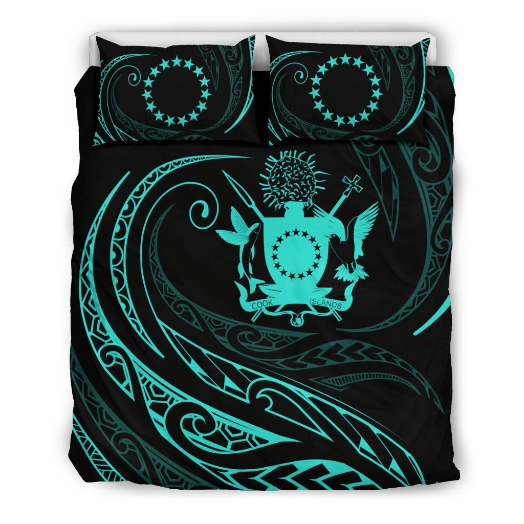 Cook Islands Bedding Set - Turquoise - Frida Style Art - Polynesian Pride