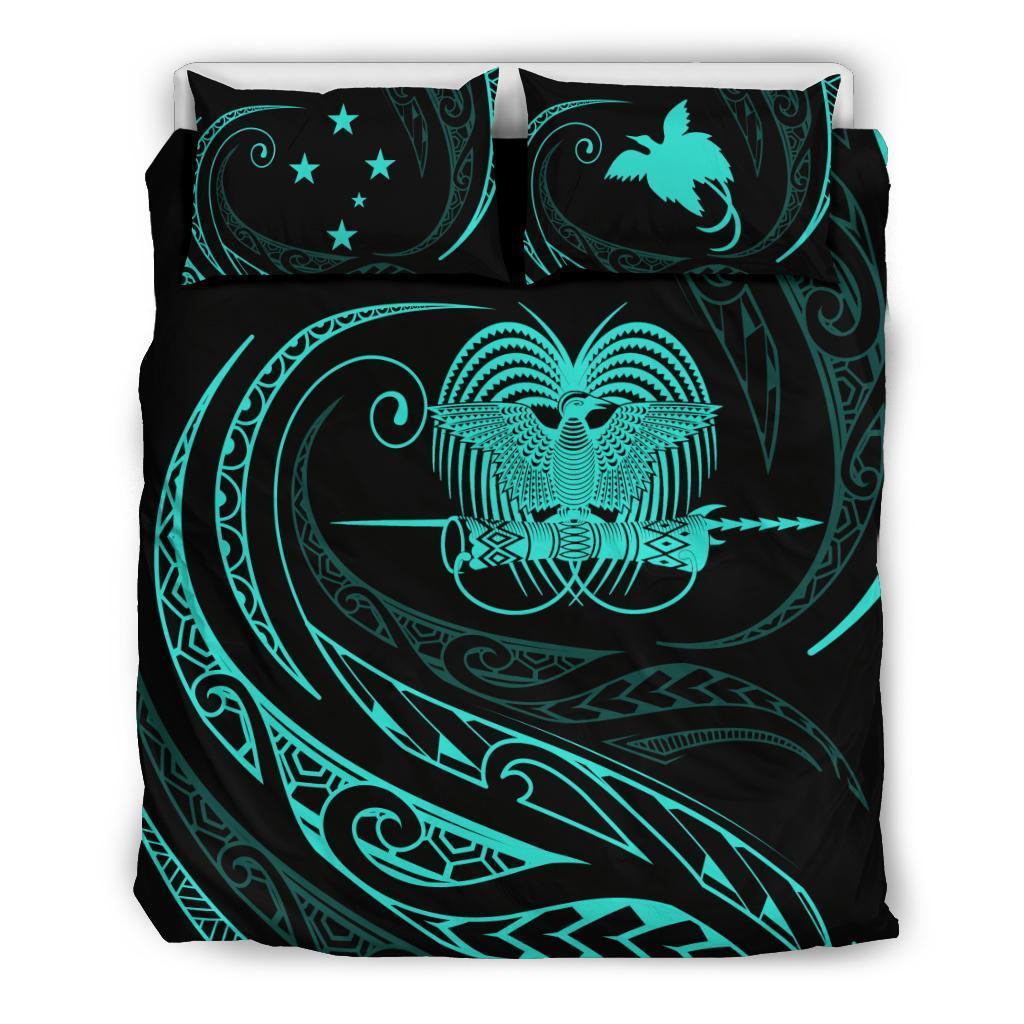 Papua New Guinea Bedding Set - White - Frida Style Art - Polynesian Pride