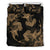 Hawaiian Hammerhead Shark Hibiscus Gold Polynesian Bedding Set Gold - Polynesian Pride