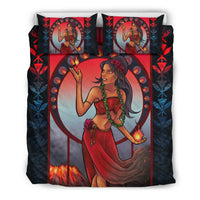 Polynesian Hawaii Duvet Cover Set Set - Pele Hawaiian Girl - Polynesian Pride