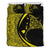 Hawaiian Map Manta Ray Polynesian Bedding Set - Yellow - Circle Style Yellow - Polynesian Pride