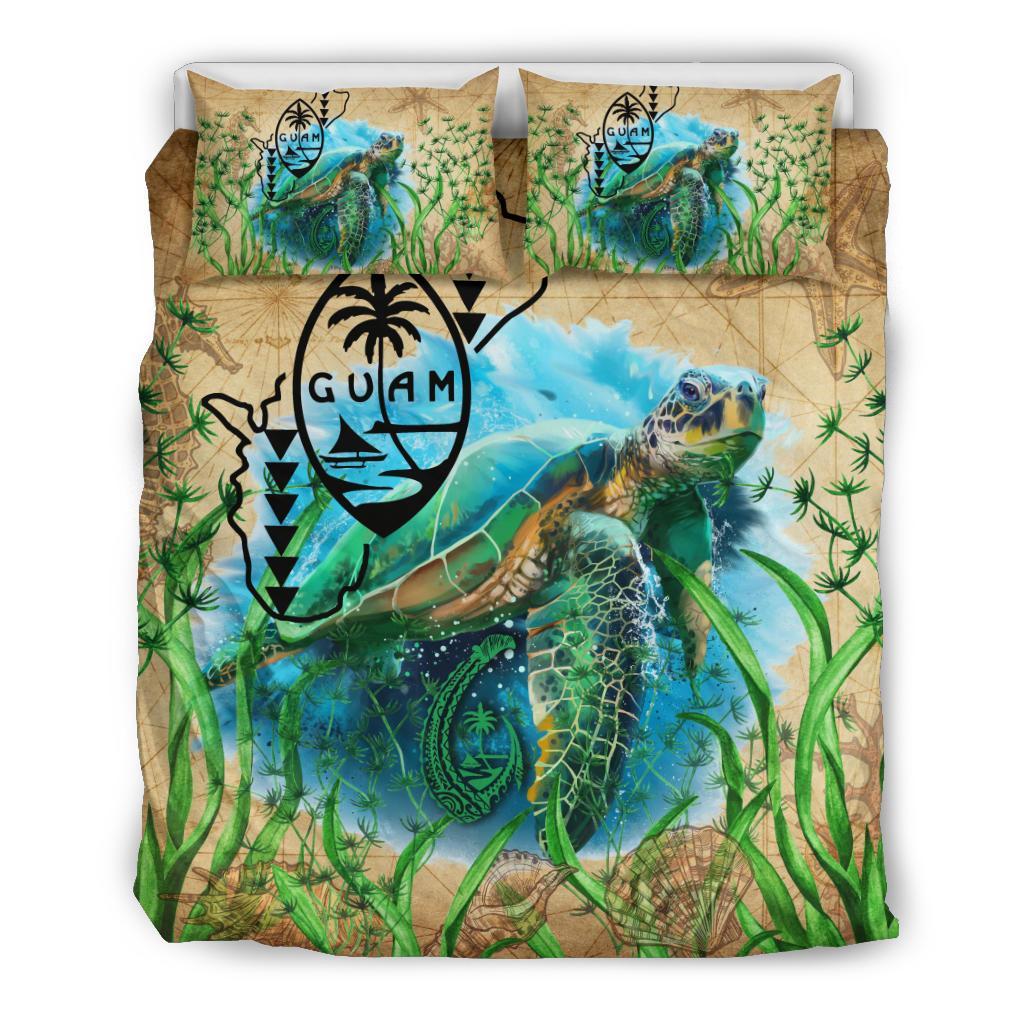 Guam Bedding Set Sea Turtle Vintage - Polynesian Pride