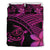 Hawaiian Turtle Kakau Plumeria Polynesian Bedding Set Pink Pink - Polynesian Pride