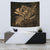 Hula Girl Hibiscus Kanaka Poly Tapestry - Gold Wall Tapestry 75cm*90cm Gold - Polynesian Pride