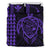 Hawaiian Map Kakau Turtle Kanaka Polynesian Bedding Set - Purple Purple - Polynesian Pride