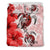 Polynesian Duvet Cover Set - Papua New Guinea Bedding Set Polynesia Turtle Hibiscus Red - Polynesian Pride