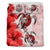 Polynesian Duvet Cover Set - Tahiti Bedding Set Polynesia Turtle Hibiscus Red - Polynesian Pride